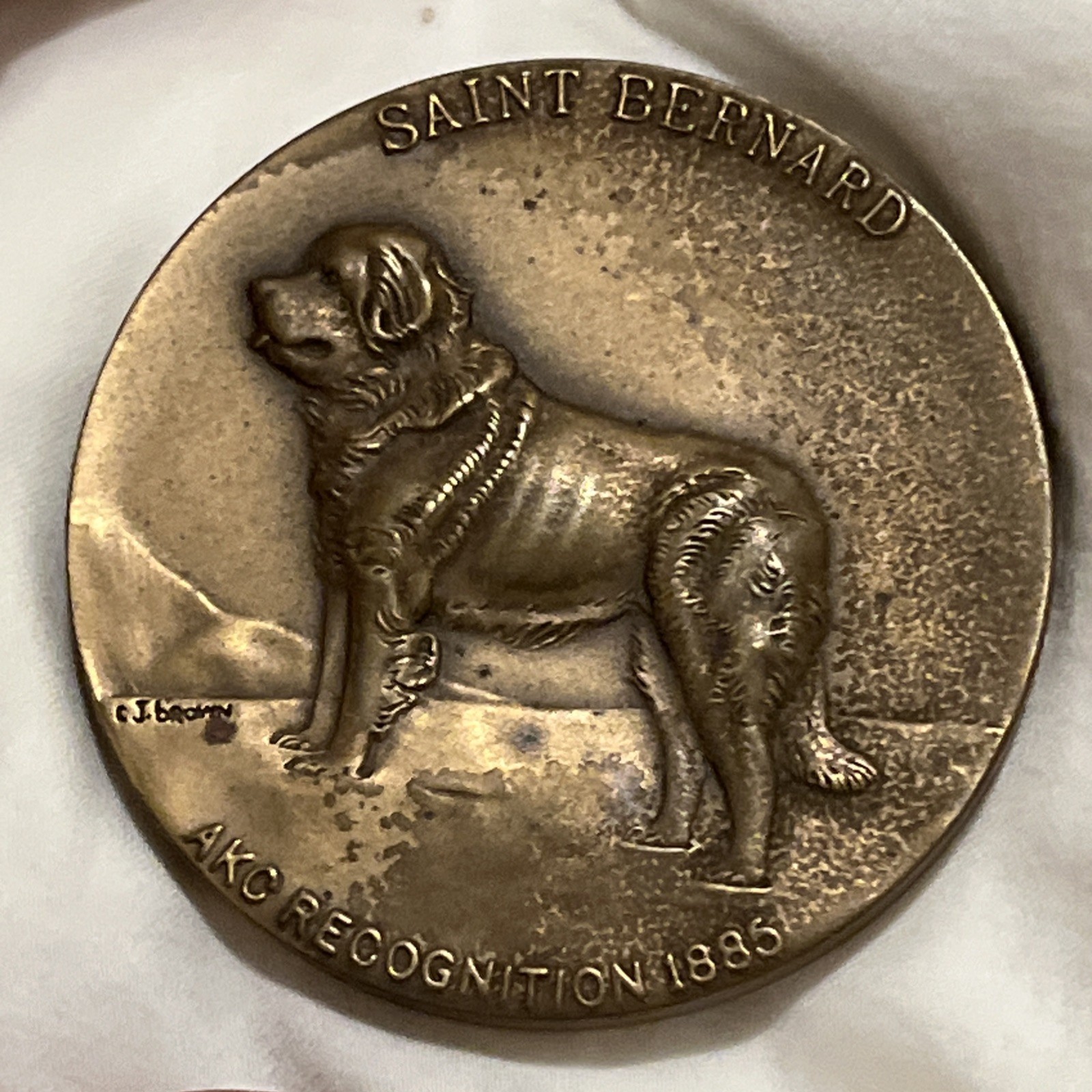 Vintage Saint Bernard AKC Westminster Dog Show Medal Vintage Saint Bernard AKC Westminster Dog Show Medal
