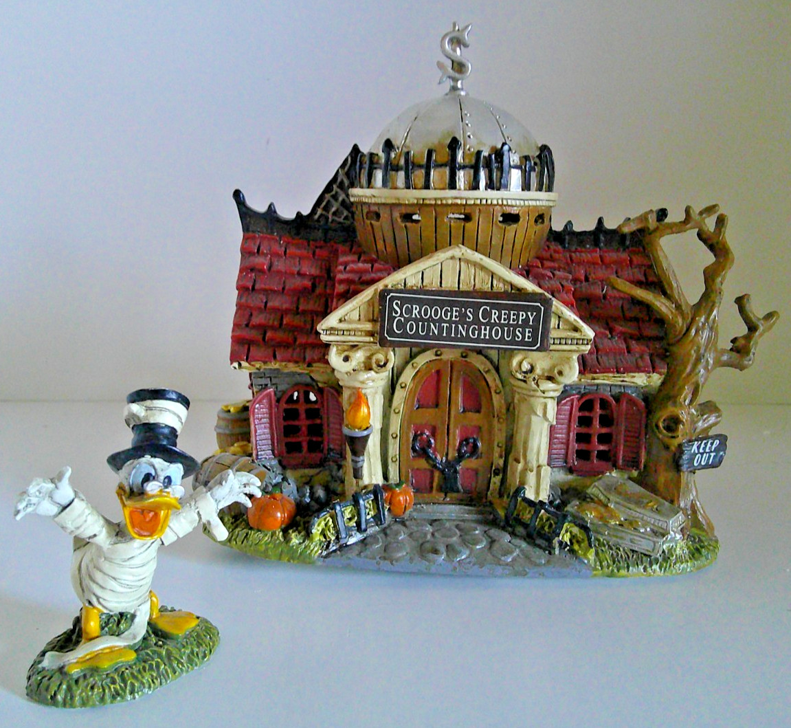Hawthorne Village Disney Halloween Harvest Villa Scrooge\'s Creepy Countinghouse