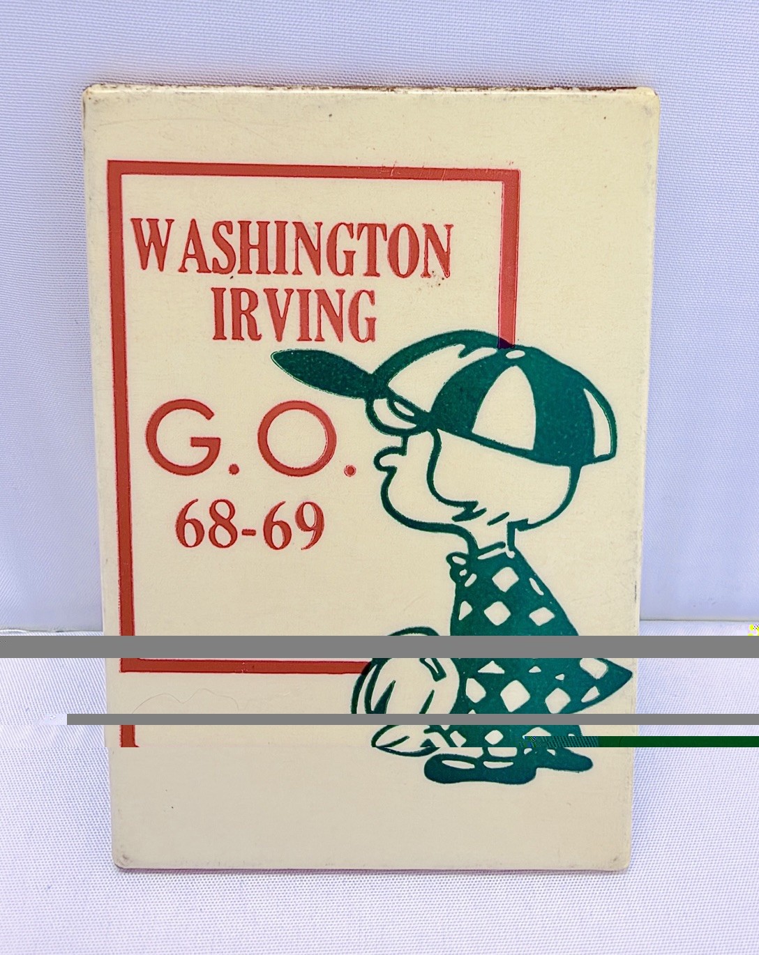 Vtg 1968-69 Washington Irving High School NYC Pinback Button Linus Peanuts Pin Vtg 1968-69 Washington Irving High School NYC Pinback Button Linus Peanuts Pin