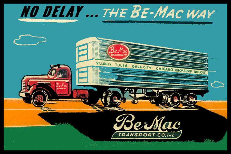 Be Mac Transport Co Truck Fridge Magnet