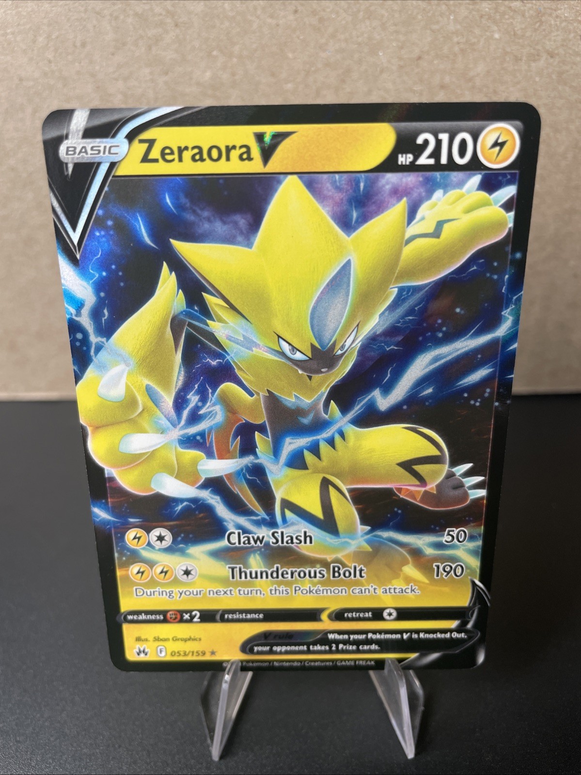 Zeraora V 2023 Crown Zenith Ultra Rare Full Art Pokémon TCG 053/159 Zeraora V 2023 Crown Zenith Ultra Rare Full Art Pokémon TCG 053/159
