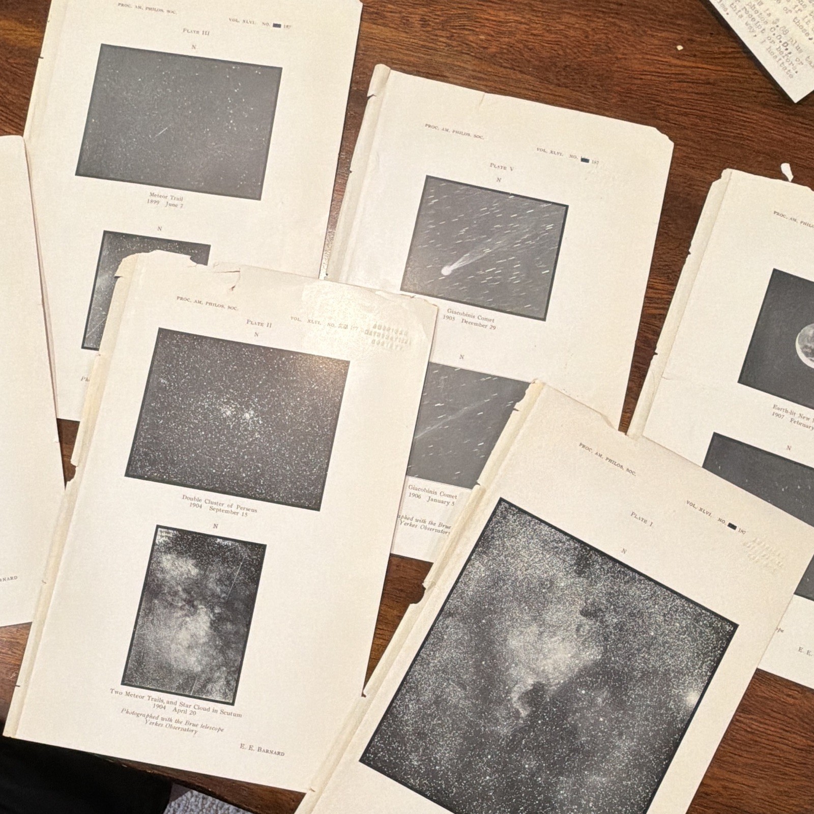 E. E. Barnard Lot of 2 1906 B&W Astronomy Photo Plates Stars Comets Moon E. E. Barnard Lot of 2 1906 B&W Astronomy Photo Plates Stars Comets Moon