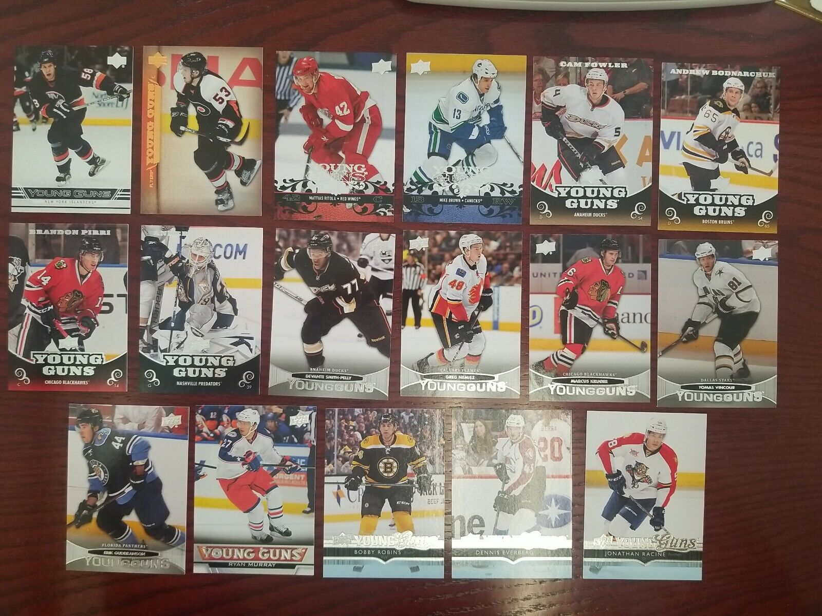 Young guns Lot of 17 from 06/07 - 14/15 featuring Cam Fowler and Ryan Murray. 