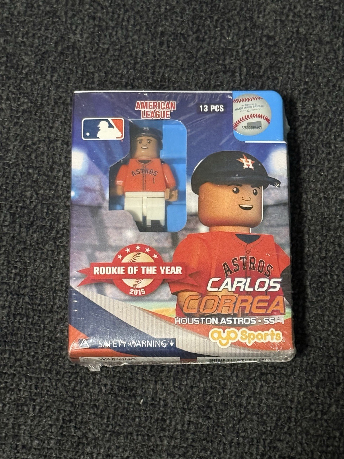 OYO Astros Carlos Correa 2015 Rookie Of The Year MLB Baseball Blocks NIB/Sealed
