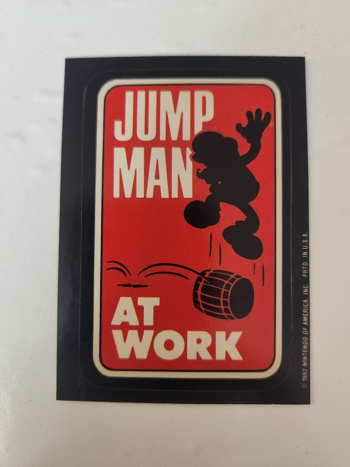 1982 Topps Donkey Kong Sticker Jump Man At Work pack variation Rare 1982 Topps Donkey Kong Sticker Jump Man At Work pack variation Rare