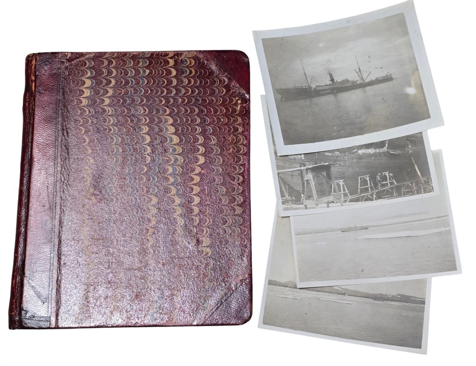 1907 antique SS OHIO nome alaska PHOTOS and LOG BOOK SHIP diary