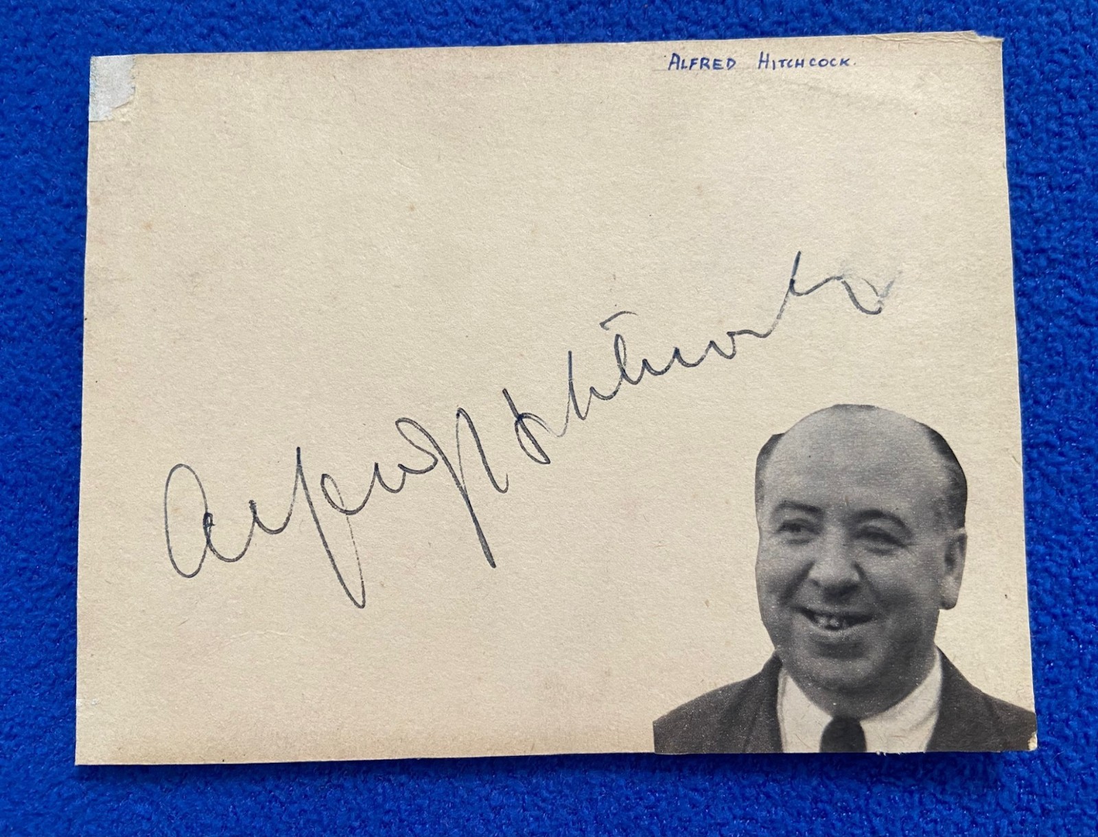 Alfred Hitchcock Signed Page c1948 and Tommy Farr Boxer Signed Alfred Hitchcock Signed Page c1948 and Tommy Farr Boxer Signed