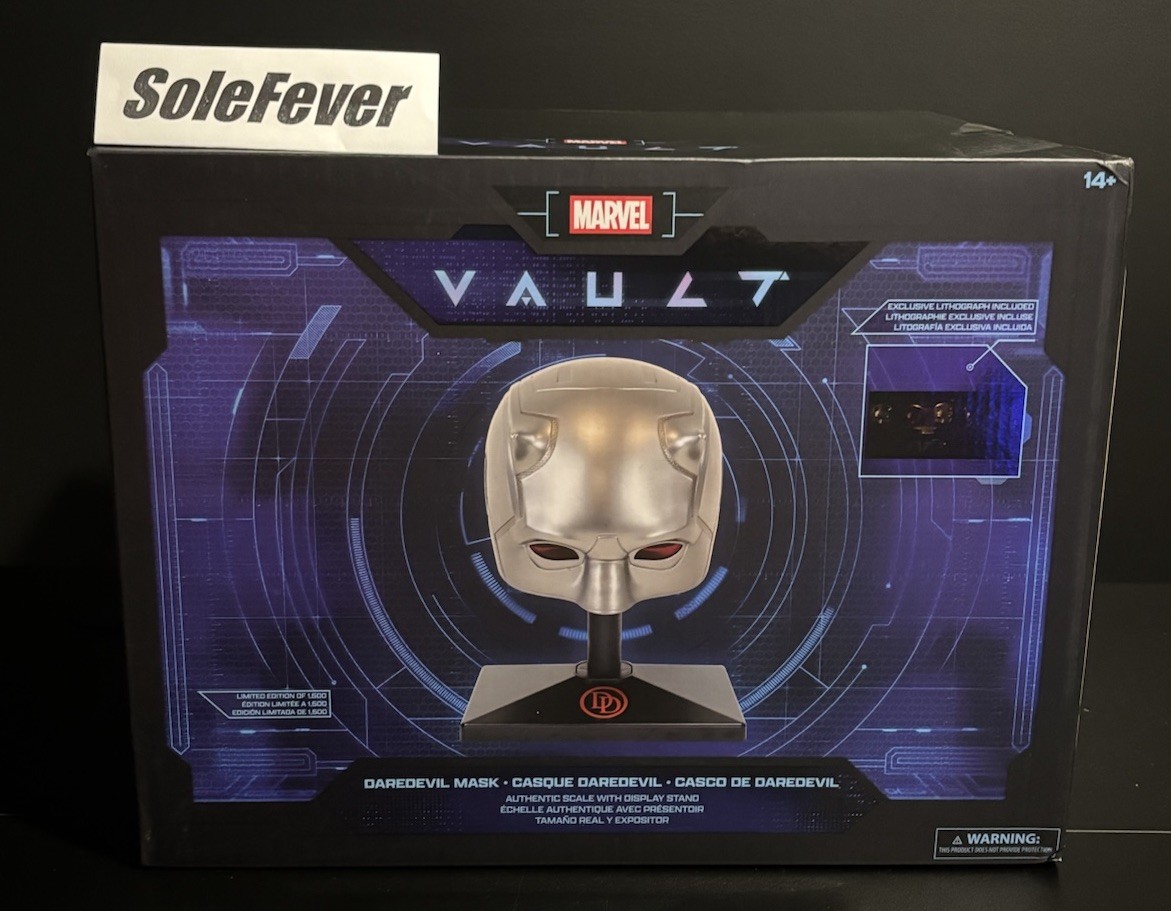 2026 D23 Marvel Vault Exclusive Daredevil Silver Mask Helmet Cowl LE 1500 2026 D23 Marvel Vault Exclusive Daredevil Silver Mask Helmet Cowl LE 1500