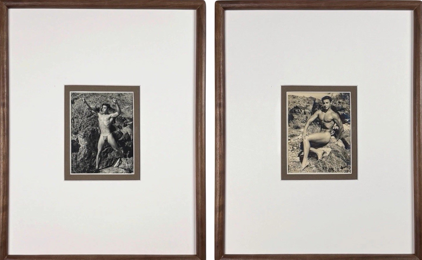 Pair Bruce of Los Angeles 1951 Physique Framed Photos | Gay Int Vintage Beefcake Pair Bruce of Los Angeles 1951 Physique Framed Photos | Gay Int Vintage Beefcake