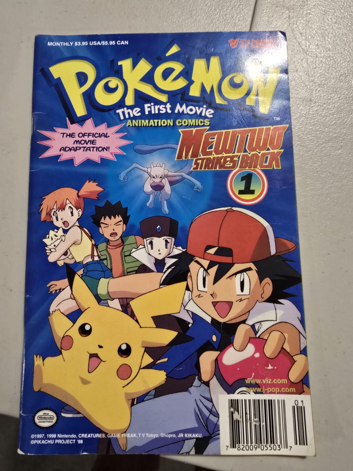 Pokemon The First Movie Mewtwo Strikes Back #1, Viz Comics, 1998 Pokemon The First Movie Mewtwo Strikes Back #1, Viz Comics, 1998