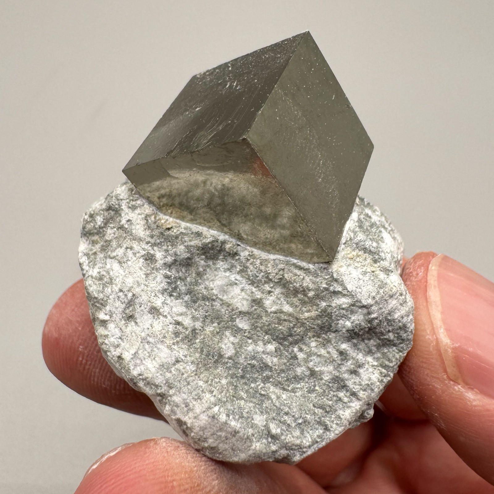 Pyrite Cube from Navajun, Spain - 100% Natural - Fine Mineral Specimen Pyrite Cube from Navajun, Spain - 100% Natural - Fine Mineral Specimen