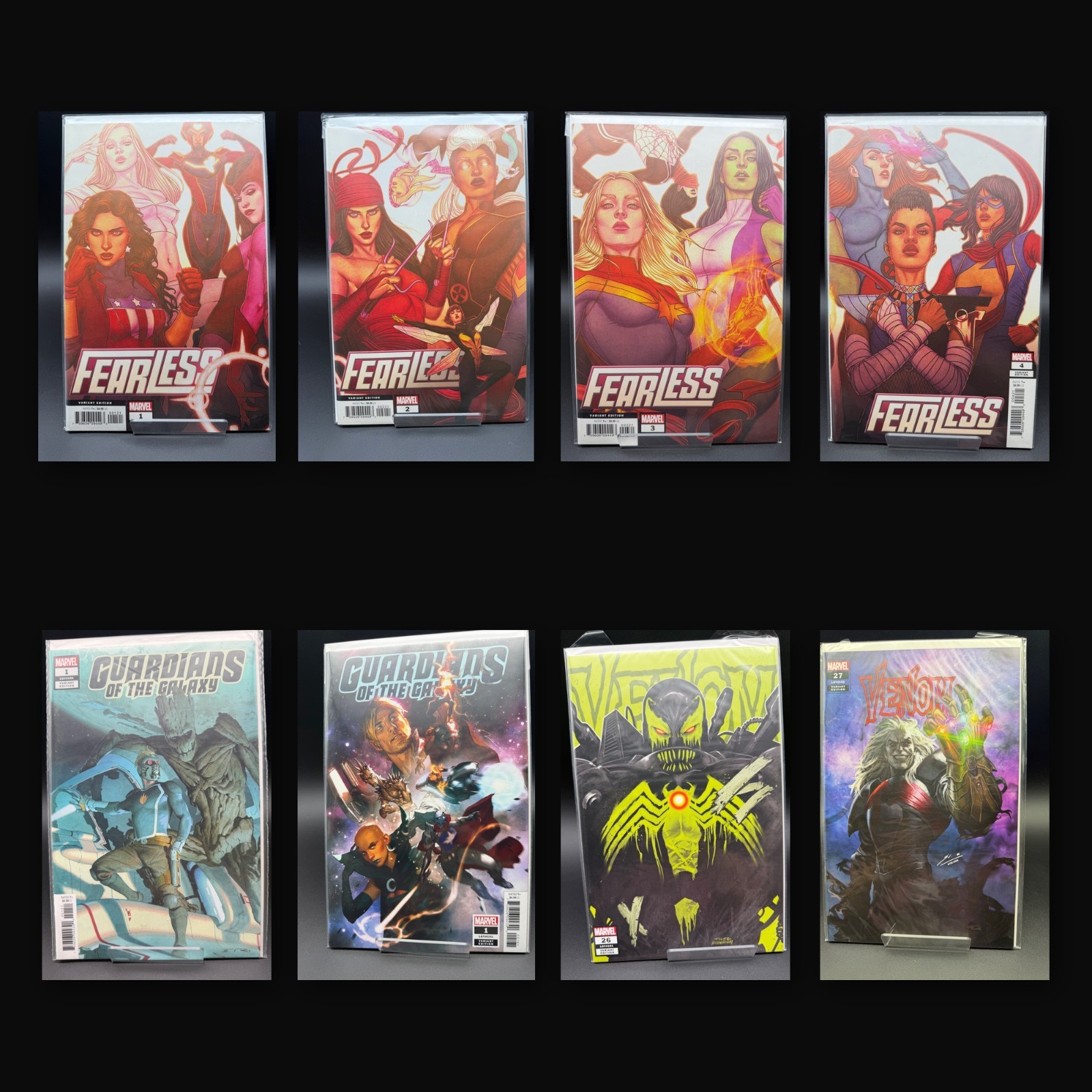 Marvel Variant Lot 8 Fearless 1 2 3 4 Guardians of the Galaxy 1 Venom 26 27 2019 Marvel Variant Lot 8 Fearless 1 2 3 4 Guardians of the Galaxy 1 Venom 26 27 2019