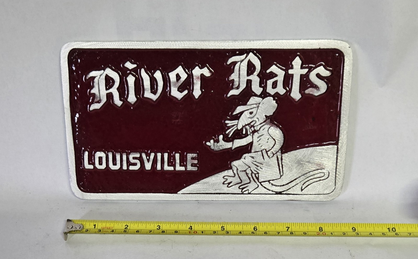 Vintage Cast Aluminum River Rats ,  Louisville Plaque Collectable Nostalgia