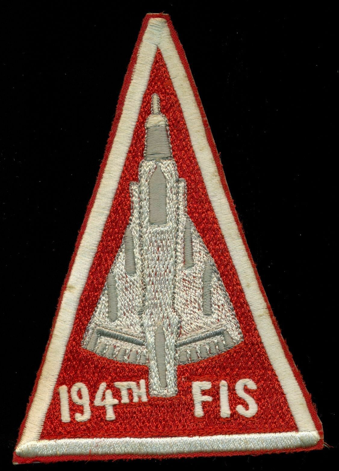 USAF 194th FIS Fighter Interceptor Squadron Patch S-6 