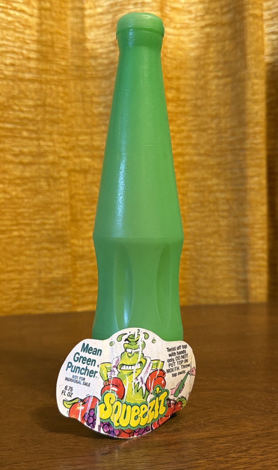 Vintage General Mills Squeezit Bottle Mean Green Puncher Rare 90s Label