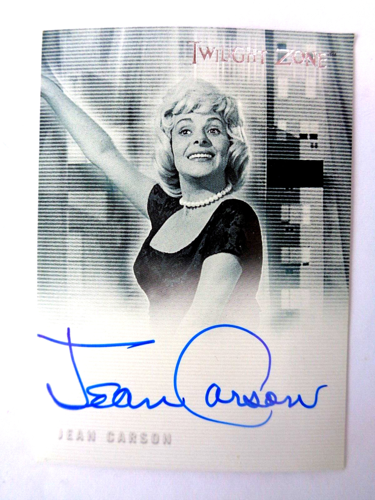 The Twilight Zone Jean Carson - Paula Deidrich Rittenhouse Autograph Card Signed