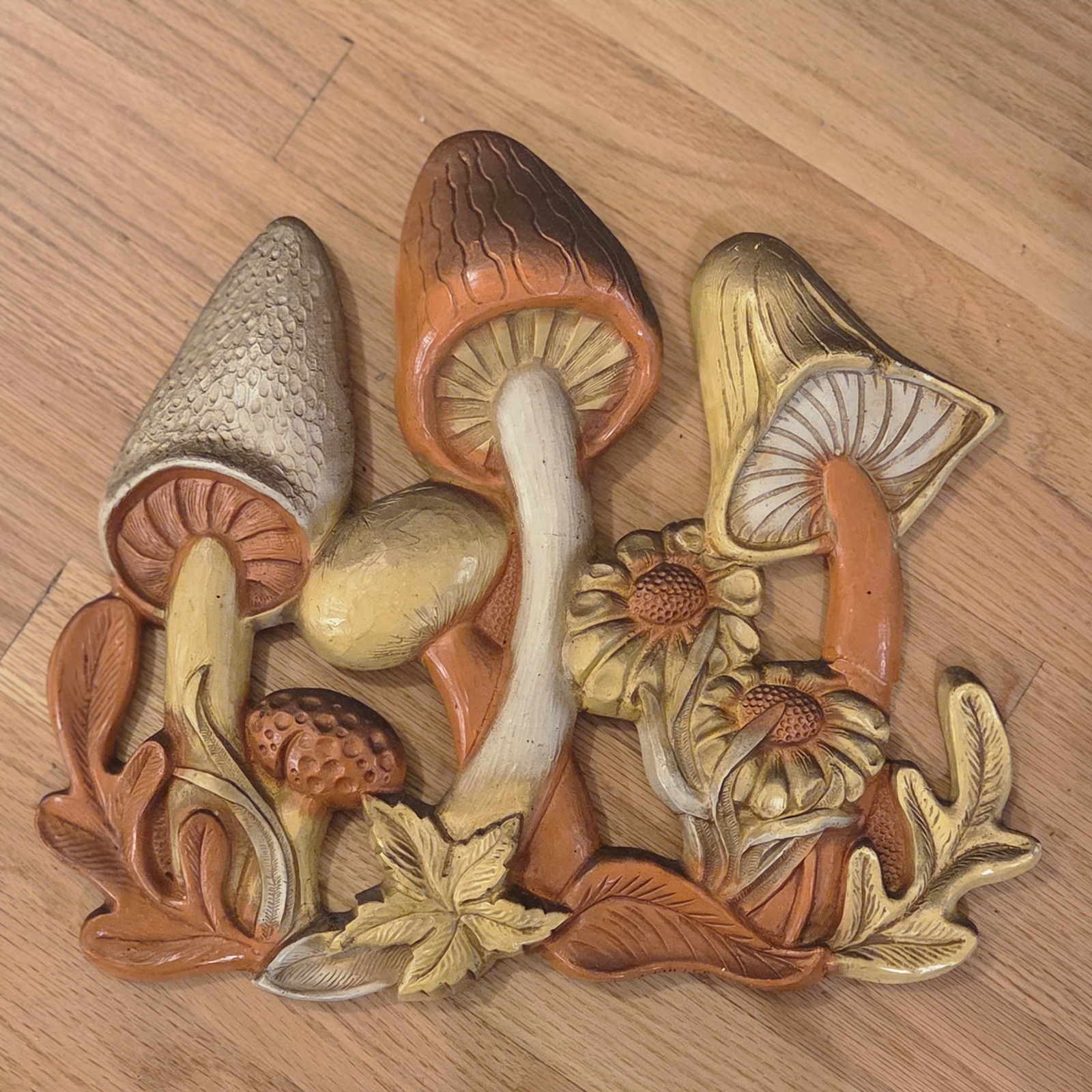 Vintage 1974 Miller Studio Rare Funky Mushroom 3D Wall Art Plaque Retro Vintage 1974 Miller Studio Rare Funky Mushroom 3D Wall Art Plaque Retro