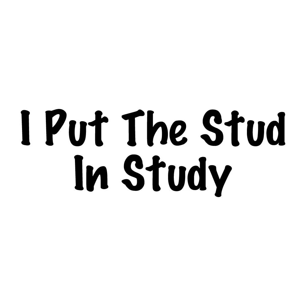 I Put The Stud In Study College School Geek Decal Sticker Black Die Cut Vinyl I Put The Stud In Study College School Geek Decal Sticker Black Die Cut Vinyl