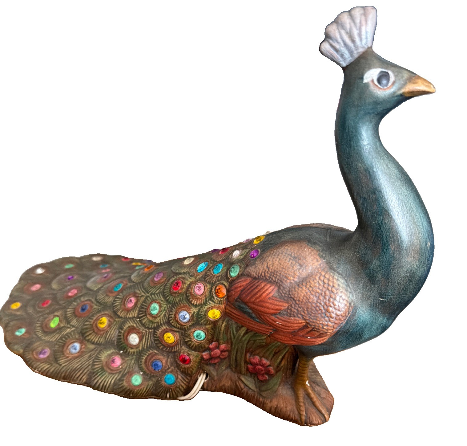 Mid Century Vintage Lighted Holland Mold Ceramic Peacock Light Mid Century Vintage Lighted Holland Mold Ceramic Peacock Light
