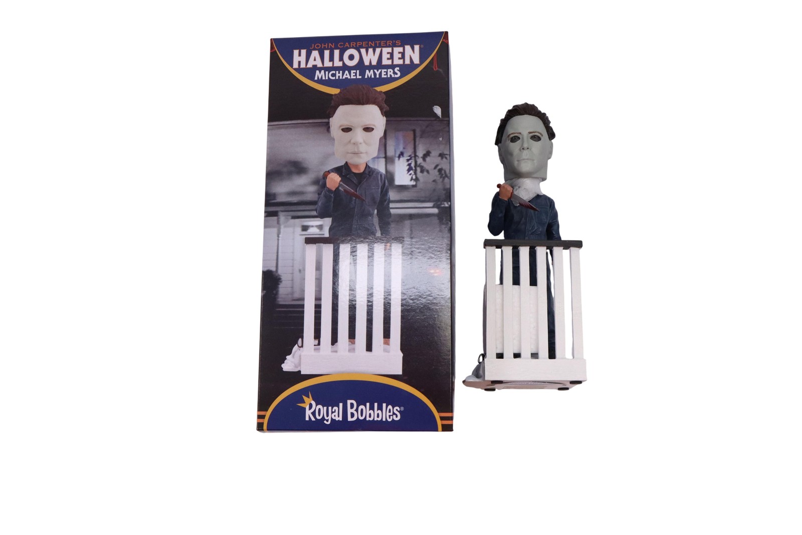 Royal Bobbles Michael Myers Bobblehead Halloween White Standard Limited Resin Royal Bobbles Michael Myers Bobblehead Halloween White Standard Limited Resin