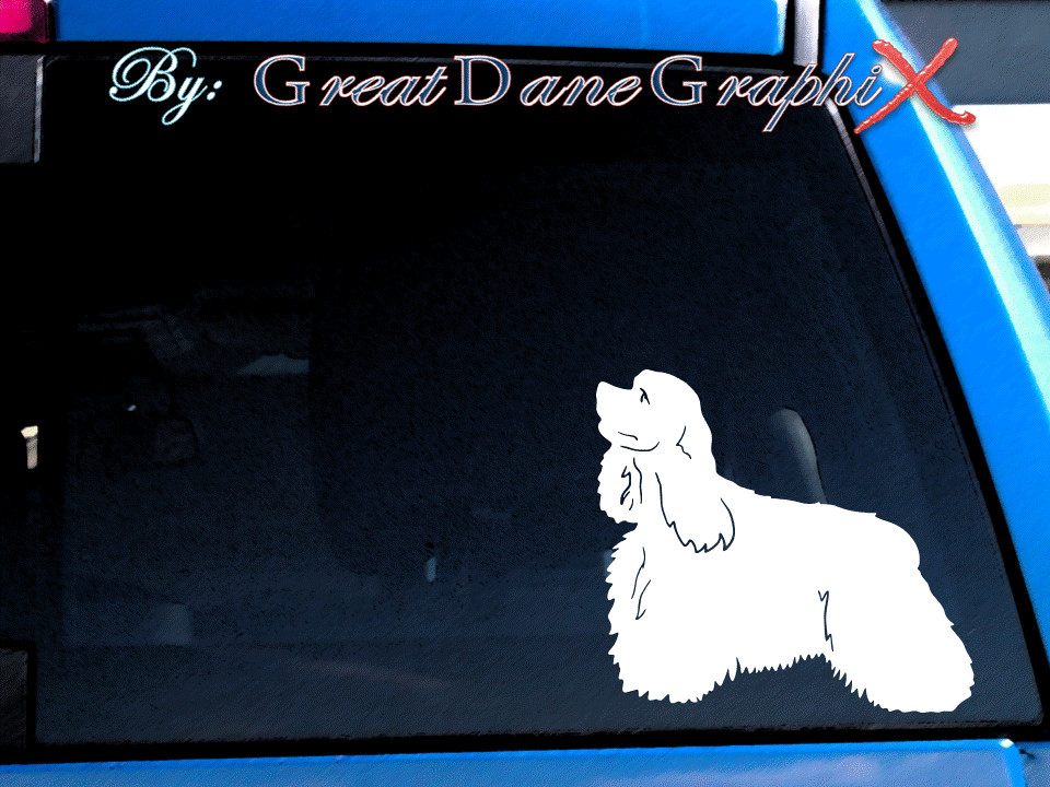 American Cocker Spaniel -Vinyl Decal Sticker -Color Choice -HIGH QUALITY