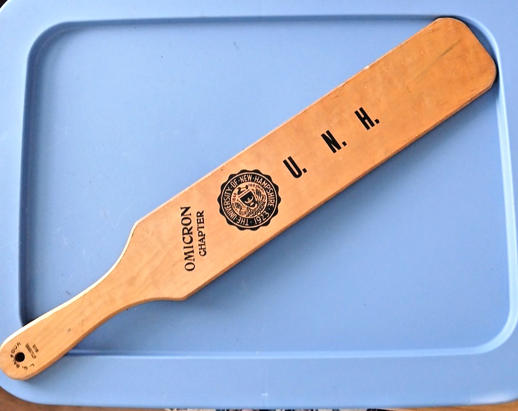 Vintage 1950s University New Hampshire Phi Alpha Omicron Wood Fraternity Paddle Vintage 1950s University New Hampshire Phi Alpha Omicron Wood Fraternity Paddle