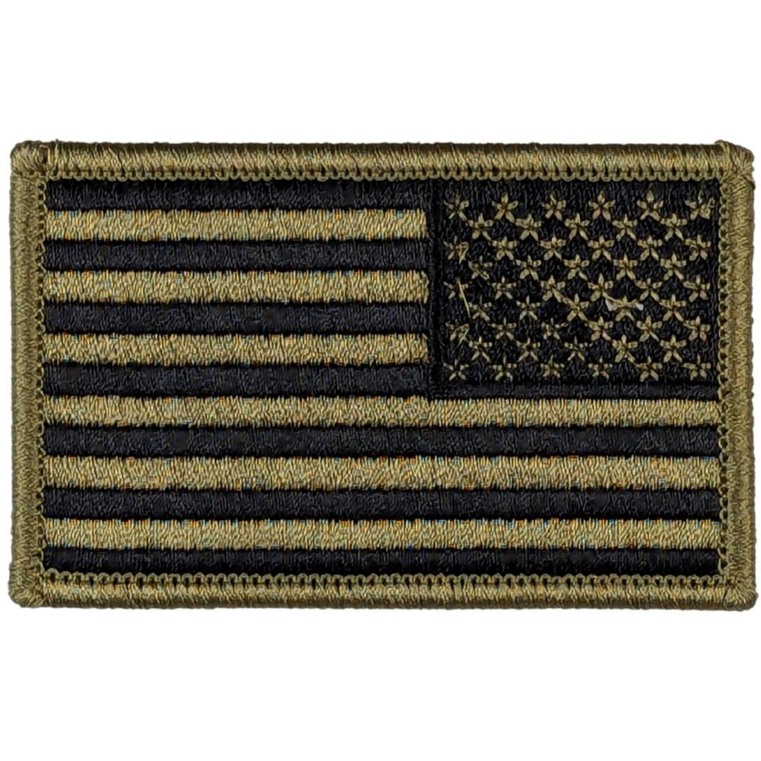 Reverse American Flag Patch; Subdued Coyote Brown OCP; Army Combat Uniform (ACU) Reverse American Flag Patch; Subdued Coyote Brown OCP; Army Combat Uniform (ACU)