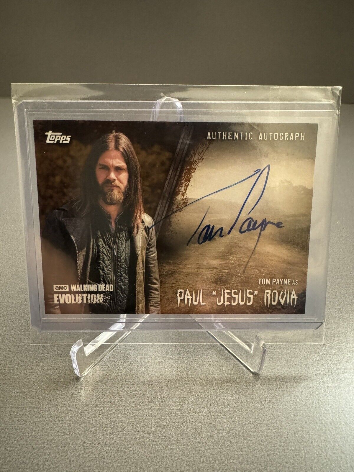 2017 Topps Tom Payne as Paul Jesus Rovia The Walking Dead Auto Autograph 90/99