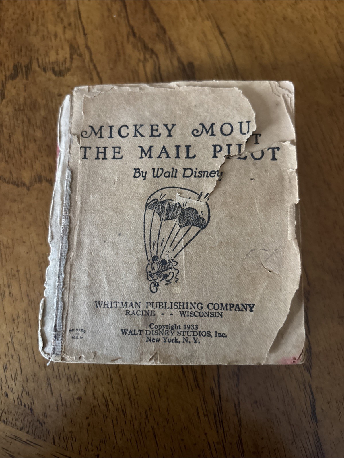 1933 Mickey Mouse the Mail Pilot, The Big Little Book Display Only. Fragile Cond 1933 Mickey Mouse the Mail Pilot, The Big Little Book Display Only. Fragile Cond
