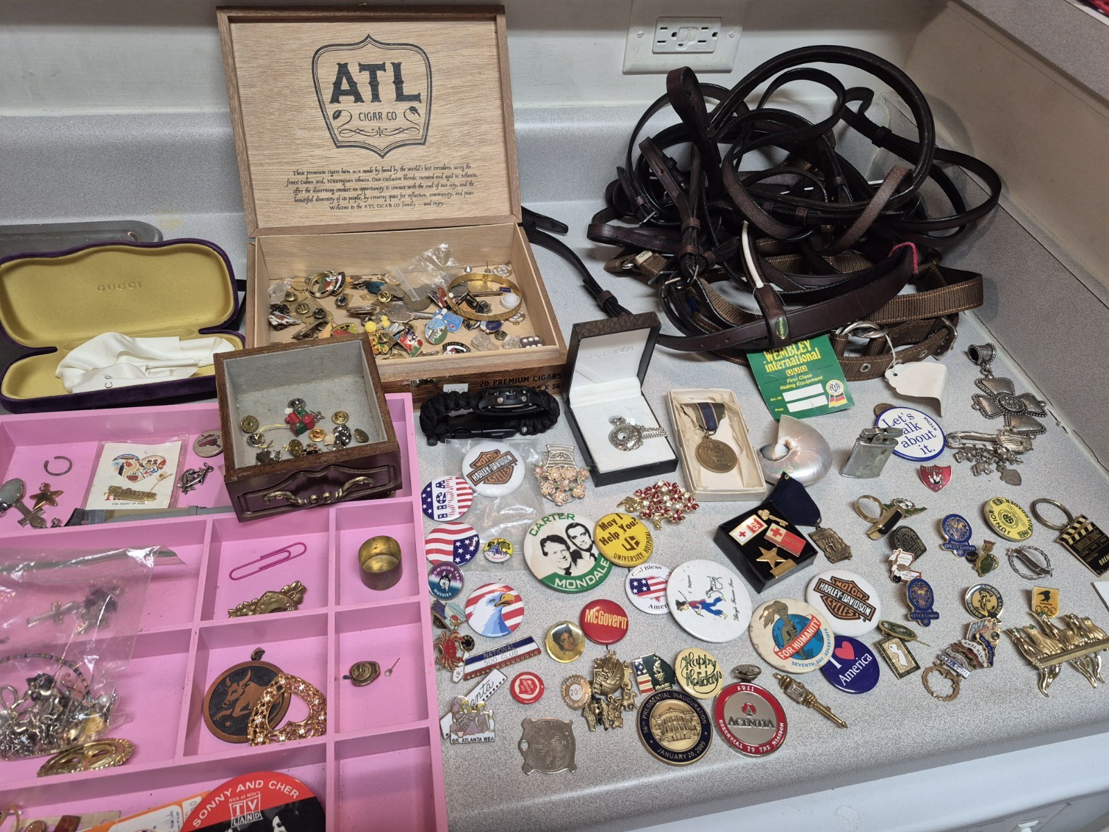 Huge Vintage Junk Drawer Lot Collectibles Box Resellers Bulk Wholesale Treasures