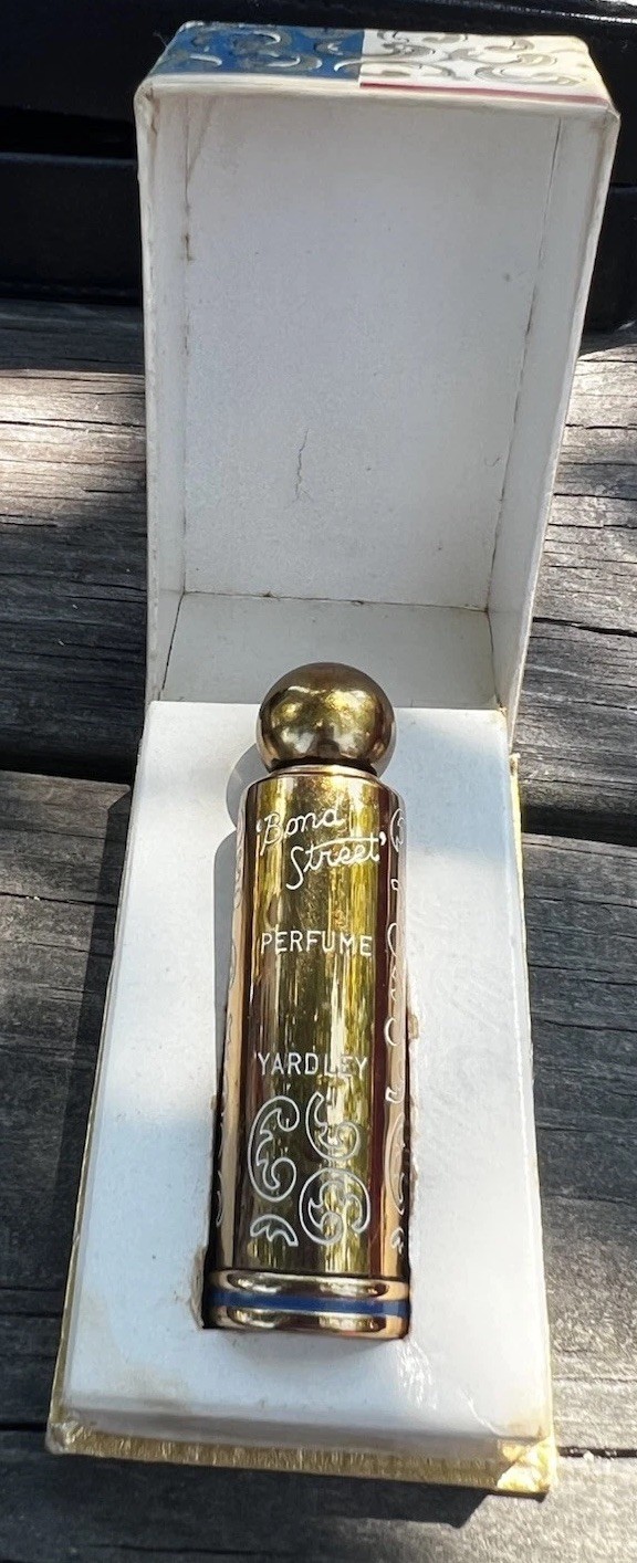 Vintage Yardley Bond Street Gold Perfume Bottle In Original Box