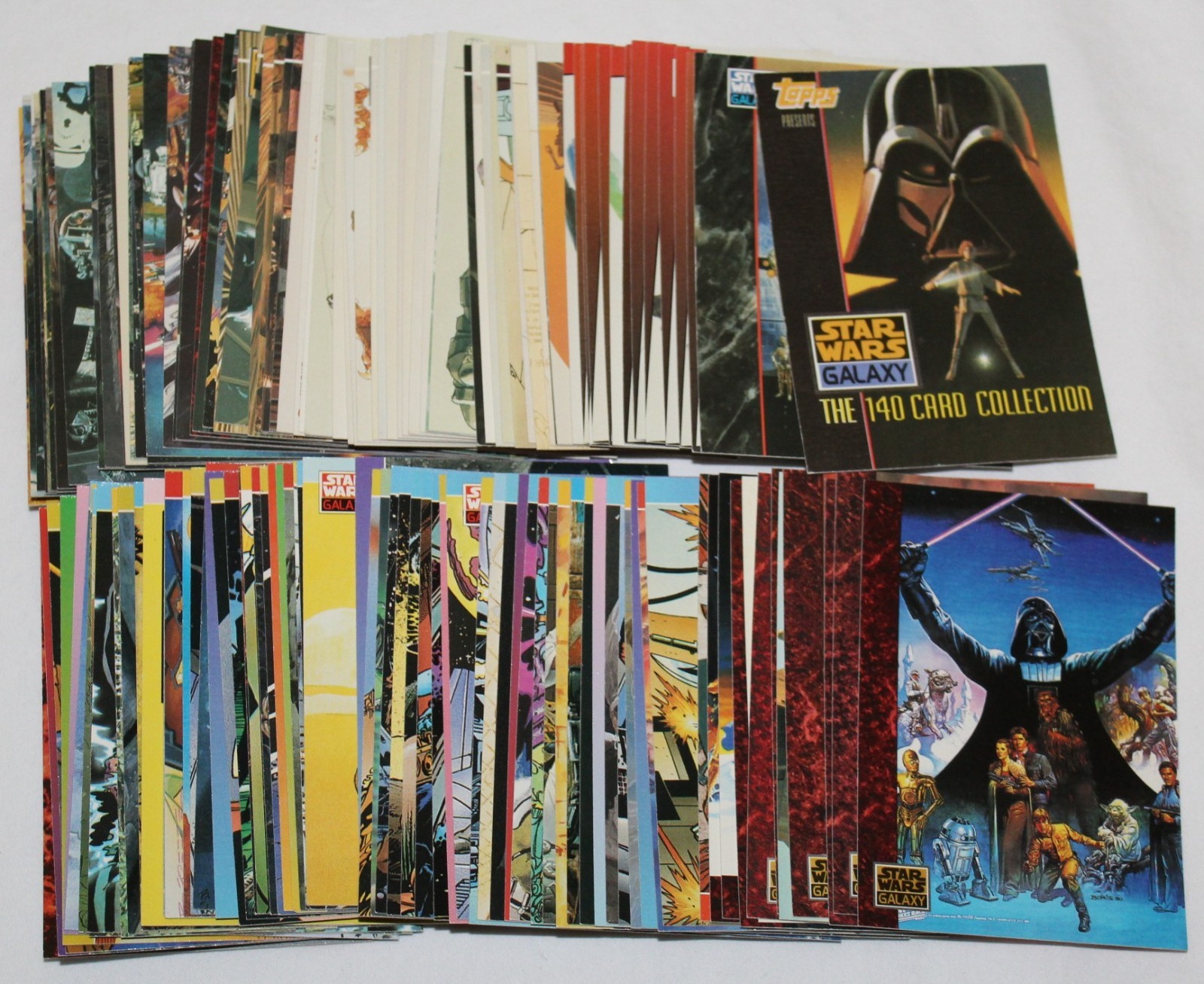 1993 Topps STAR WARS GALAXY Trading Card Series 1 Complete Set Cards #1-140 1993 Topps STAR WARS GALAXY Trading Card Series 1 Complete Set Cards #1-140