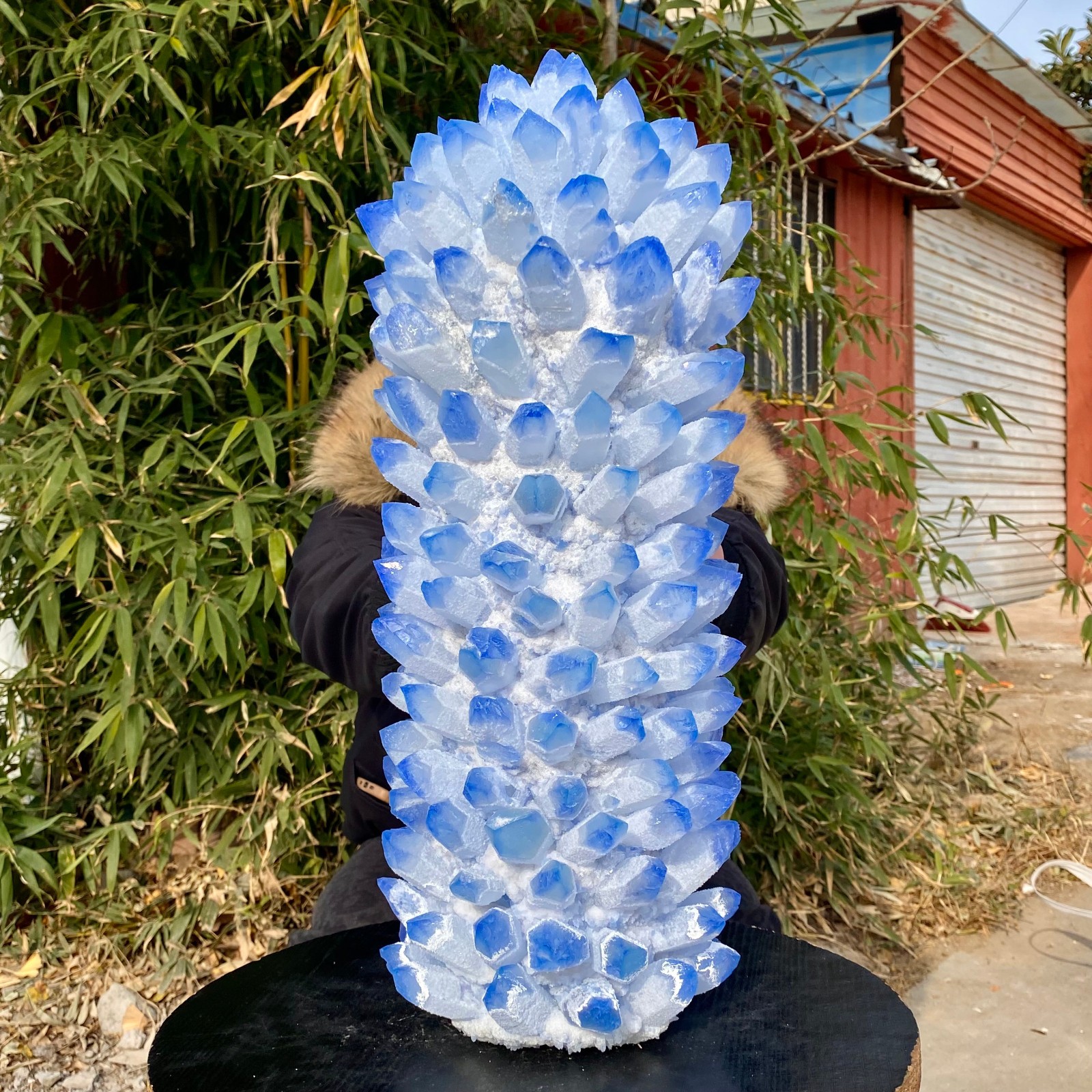 40LB New find blue Phantom Quartz Crystal Cluster mineral samples 40LB New find blue Phantom Quartz Crystal Cluster mineral samples