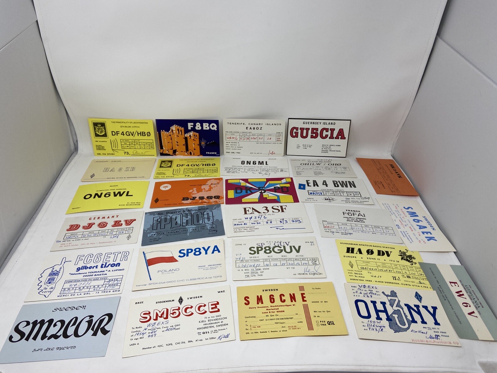 QSL Card Lot of 27 Vintage Europe Sweden Finland Poland Germany 1964-85 QSL Card Lot of 27 Vintage Europe Sweden Finland Poland Germany 1964-85