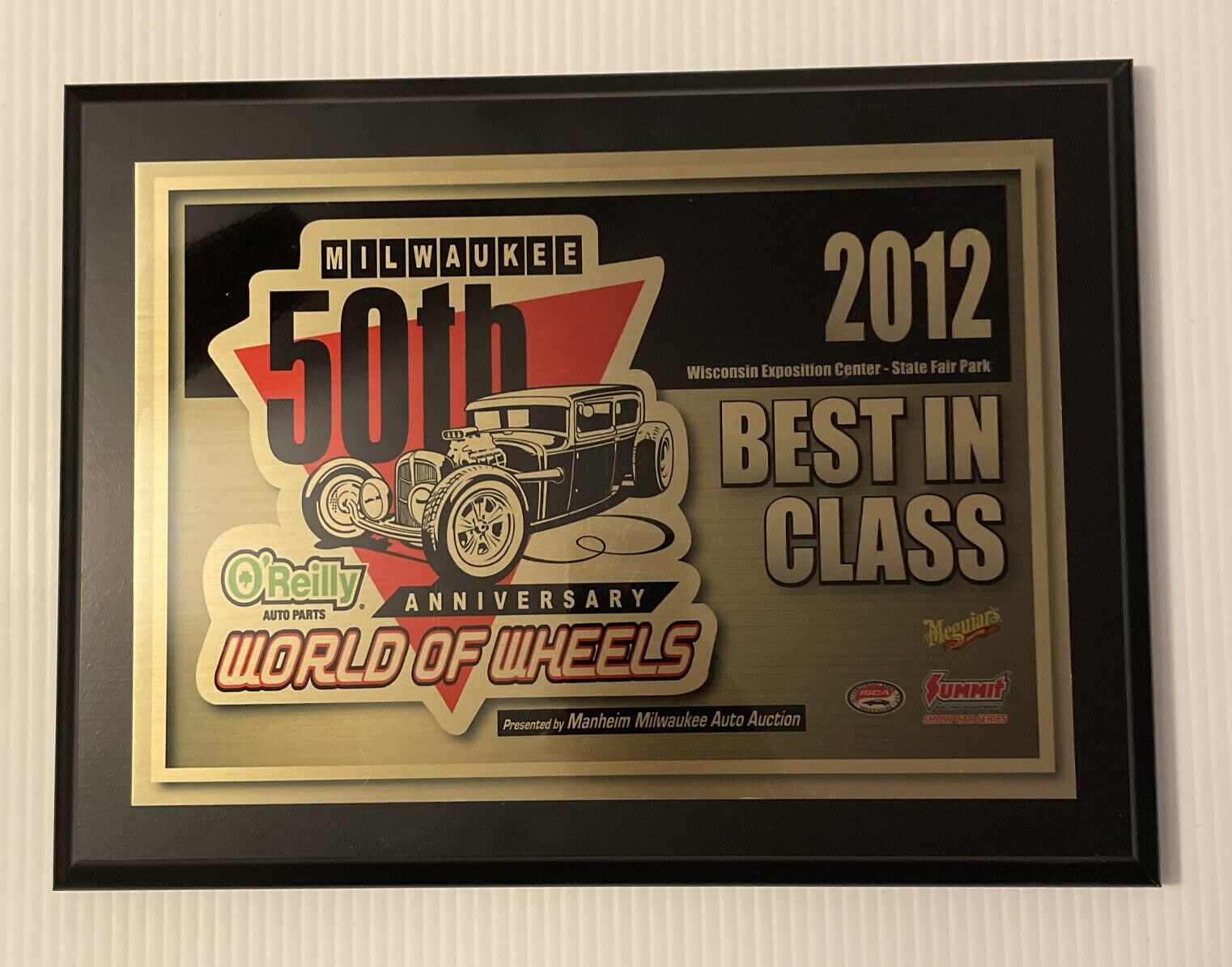 MILWAUKEE 50th Anniversary World of Wheels Show 2012 BEST IN CLASS Plaque Award