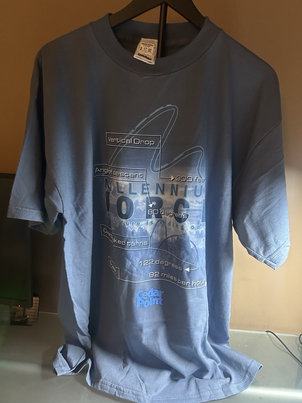 Cedar Point Millennium Force Vintage Roller Coaster Shirt Size XL New w/tags Cedar Point Millennium Force Vintage Roller Coaster Shirt Size XL New w/tags