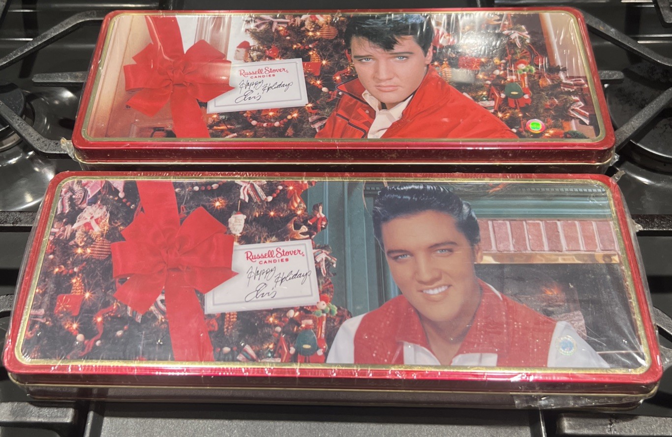 (2) Elvis Presley Christmas \'97 Russell Stover Collector Tins NEW Factory Sealed