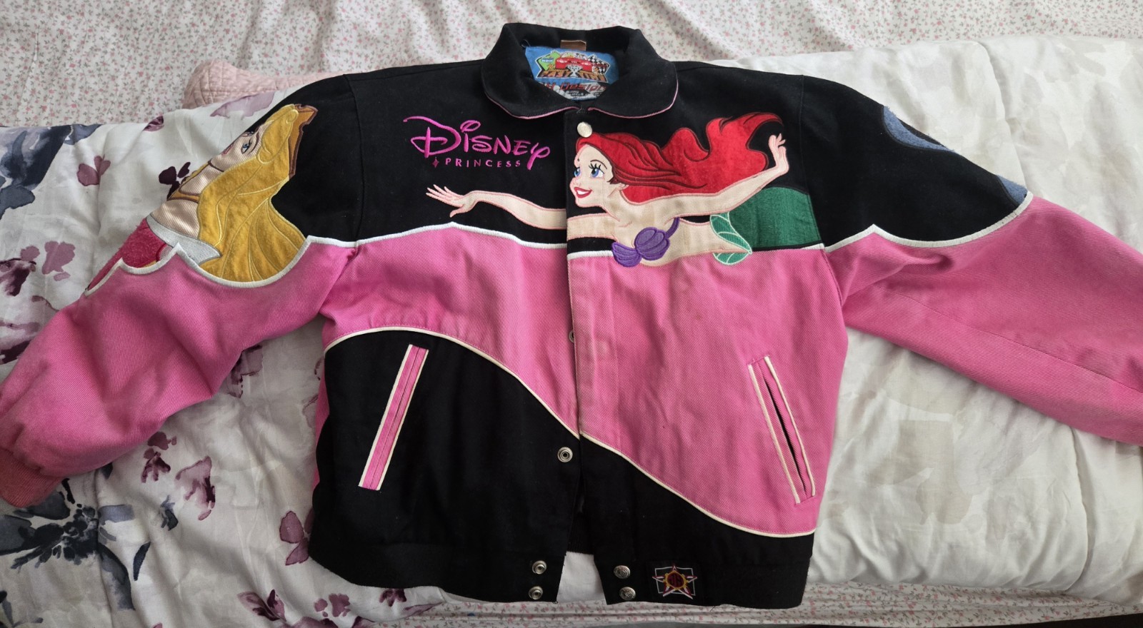 Vintage 2000s JH DESIGN Kids Disney Princess Nascar 500 Racing Jacket Grail XL Vintage 2000s JH DESIGN Kids Disney Princess Nascar 500 Racing Jacket Grail XL