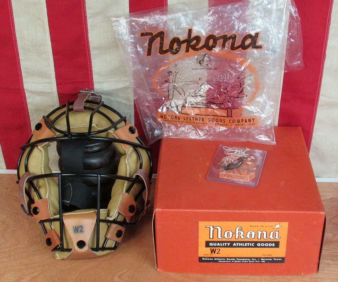 Vintage 1940s Nokona Baseball Catchers Face Mask w/Original Box New Old Stock