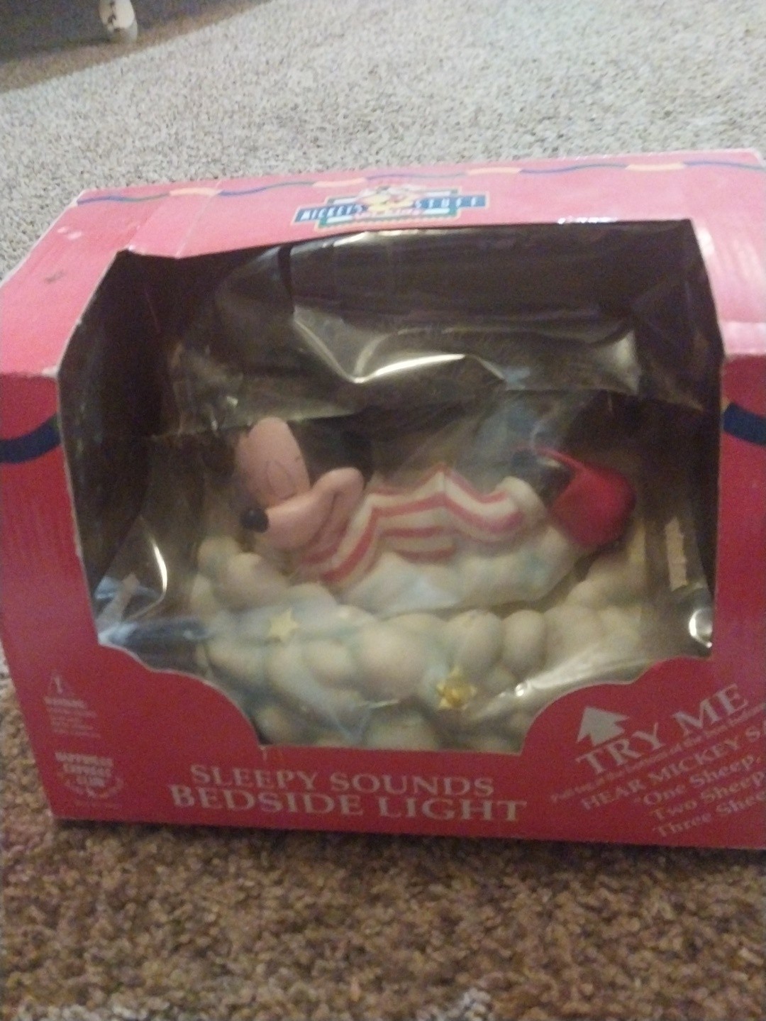 Vintage Mickey Mouse Sleepy Sounds Bedtime Light  Box Destroyed