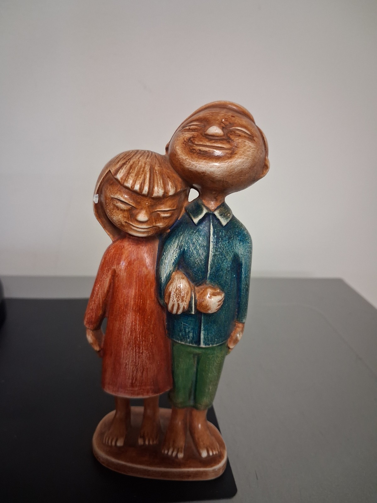 Siegfried Hafner Painted Ceramic Togetherness Happy Children Figure