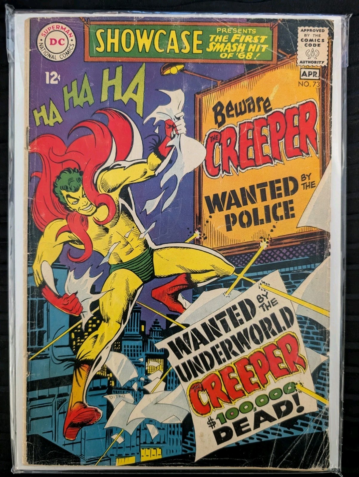 Showcase #73 (DC Comics 1968) 1st App Of The Creeper See Pics For Condition Showcase #73 (DC Comics 1968) 1st App Of The Creeper See Pics For Condition