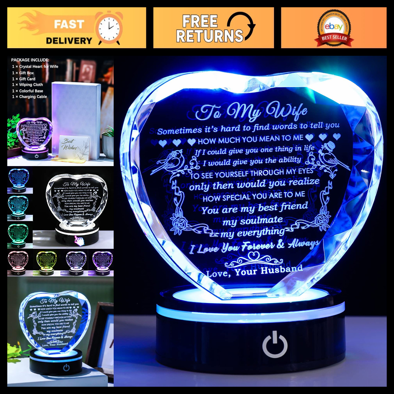Gifts for Wife I Love You Gift Idea for Wedding Anniversary & Birthday