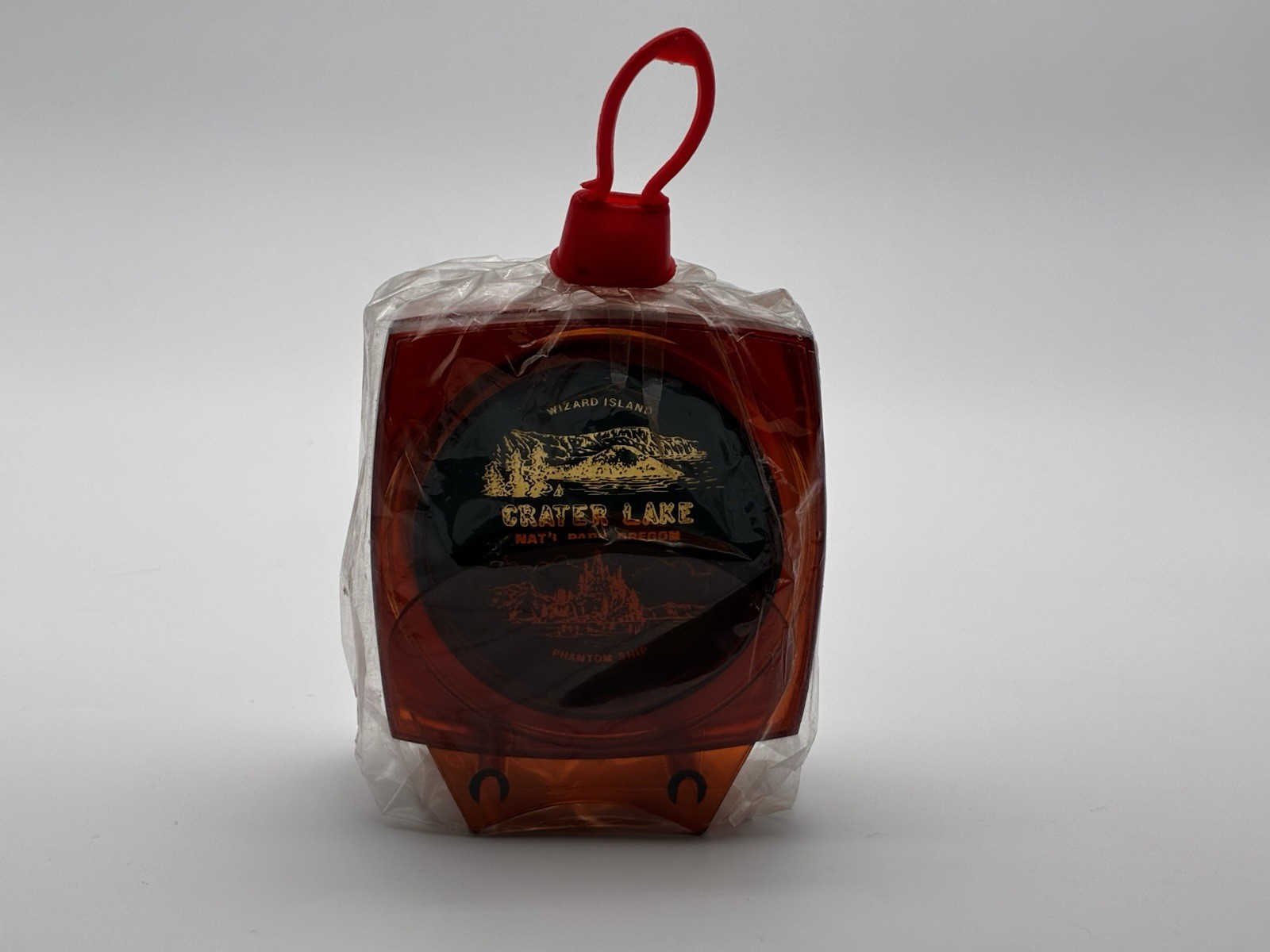 Vintage Crater Lake National Park Amber Plastic Ashtray Set –Souvenir Oregon
