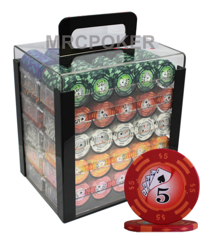 1000PCS 14G YIN YANG CASINO CLAY POKER CHIPS SET ACRYLIC CASE by MRC 1000PCS 14G YIN YANG CASINO CLAY POKER CHIPS SET ACRYLIC CASE by MRC