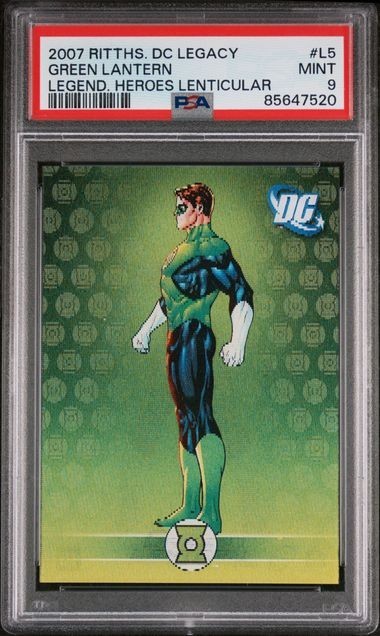 2007 RITTENHOUSE DC LEGACY LEGENDARY HEROES LENTICULAR GREEN LANTERN #L5 PSA 9 2007 RITTENHOUSE DC LEGACY LEGENDARY HEROES LENTICULAR GREEN LANTERN #L5 PSA 9