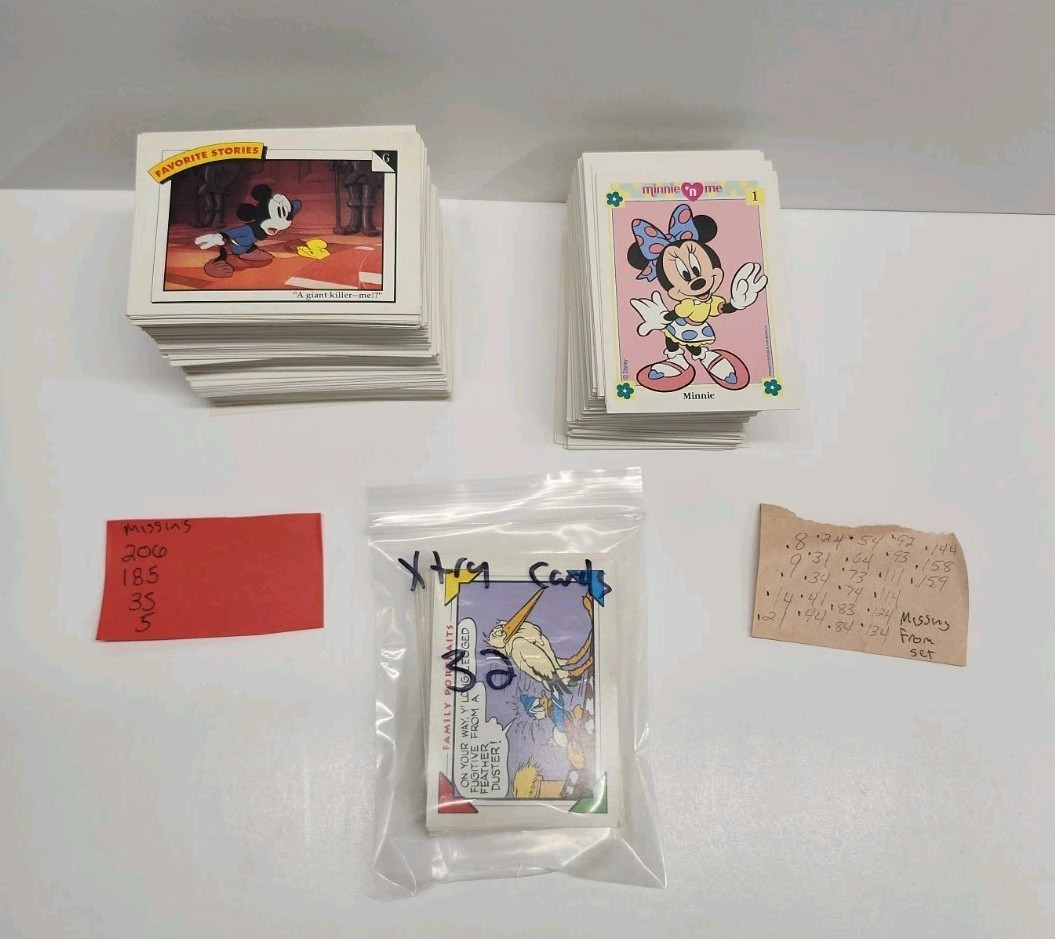 374 Vintage 1991 Disney Impel Card Lot Mickey Minnie \'N Me Favorite Stories Lot