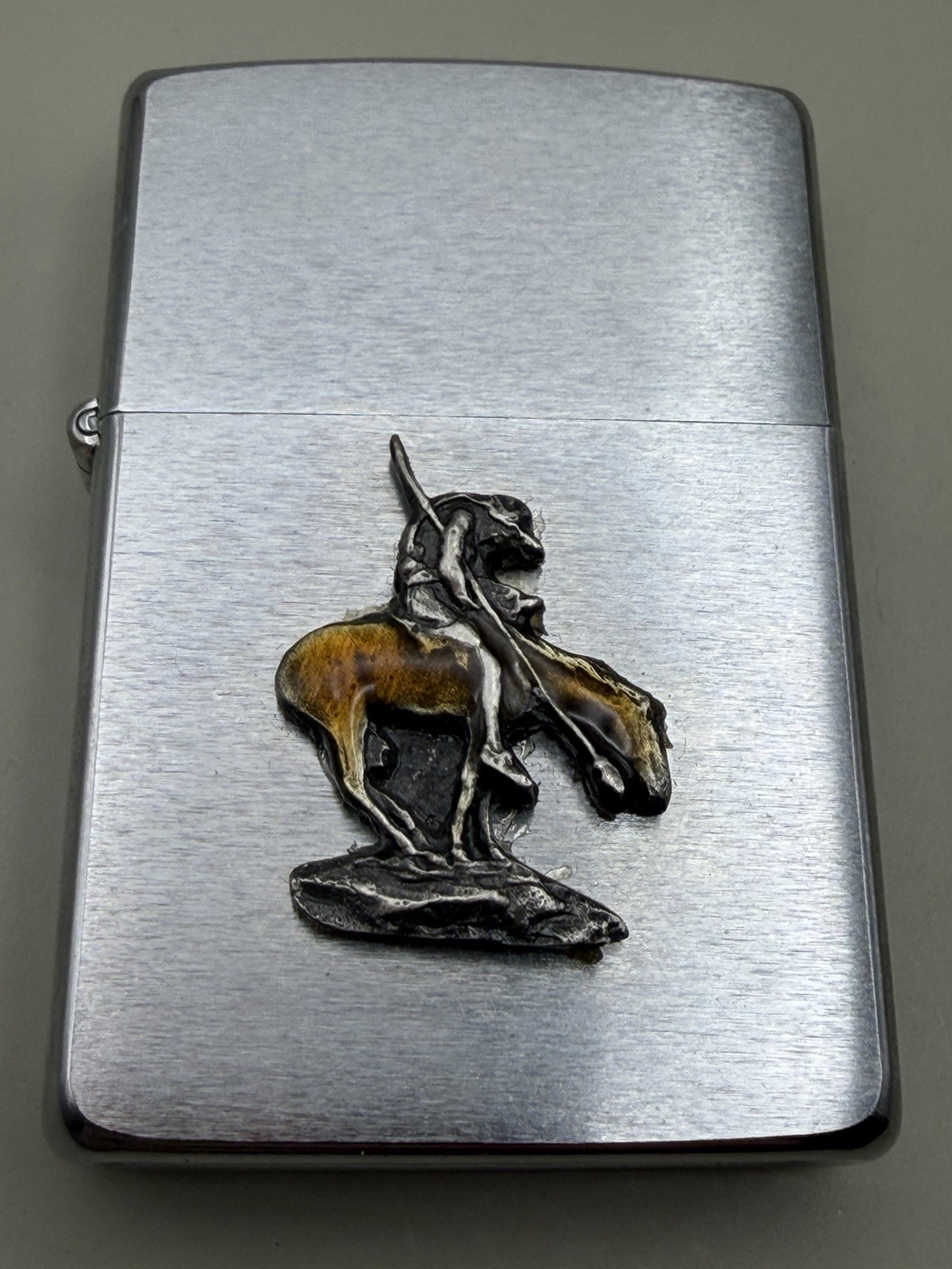 End Of Trail Emblem Vintage 1991 Chrome Zippo Lighter End Of Trail Emblem Vintage 1991 Chrome Zippo Lighter