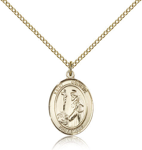 Saint Dominic De Guzman Medal For Women - Gold Filled Necklace On 18 Chain -...