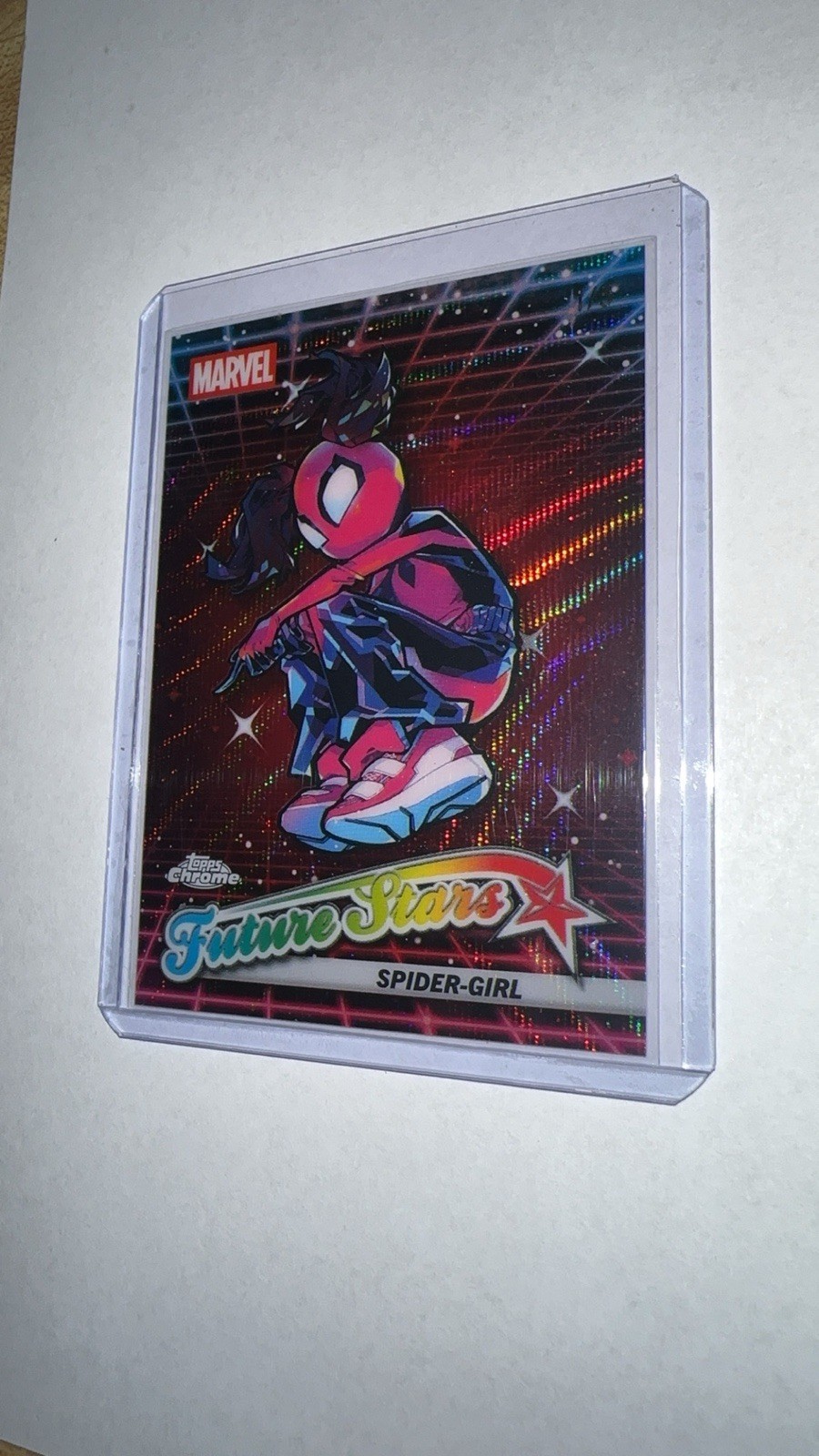2025 Topps Chrome Marvel Spider Girl Future Stars Red Wave /5 FOTL FIRST PRINT 2025 Topps Chrome Marvel Spider Girl Future Stars Red Wave /5 FOTL FIRST PRINT